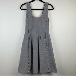 Banana Republic Blue and White Pinstripe Midi Dress Sz 10